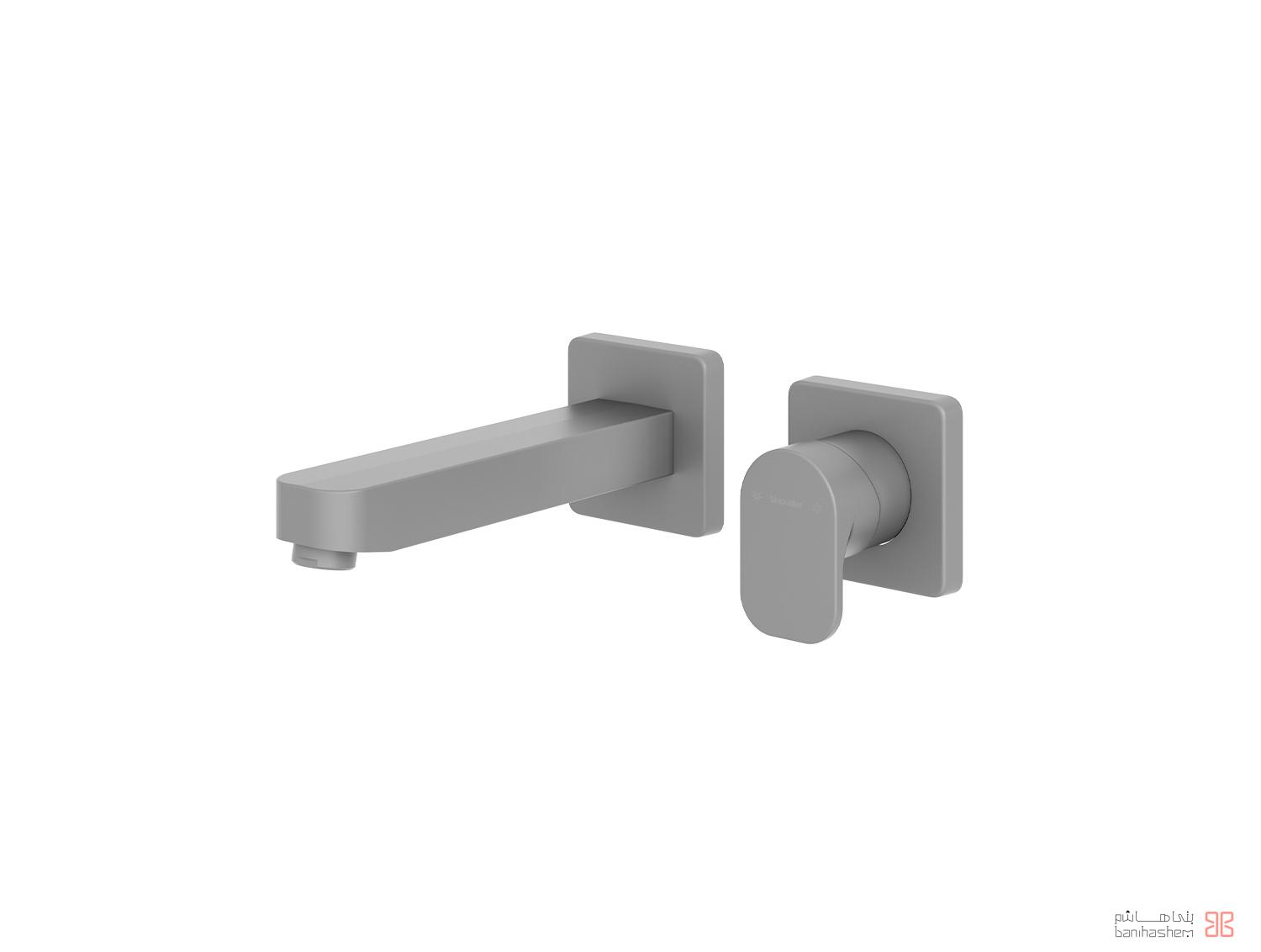 gray.T شیر روشویی توکار شودر مدل تاین طوسی - تصویر 1
