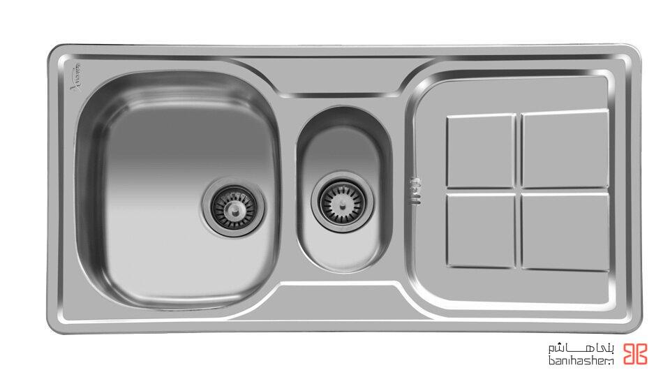 Akhavan-sink-158-11.jpg سینک ظرفشویی توکار اخوان مدل 158 - Image 1