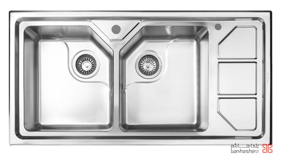 Akhavan-sink-326-1.jpg سینک ظرفشویی توکار اخوان سری R25 مدل 326 - Image 1