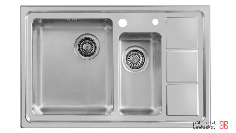 Akhavan-sink-376-1.jpg سینک ظرفشویی توکار اخوان سری R25 مدل 376 - Image 1