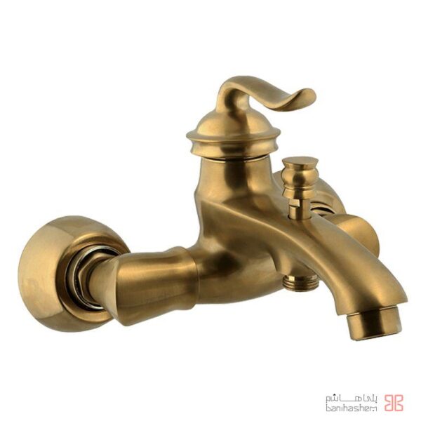 شیر حمام البرز روز مدل اسپیرال طلایی مات