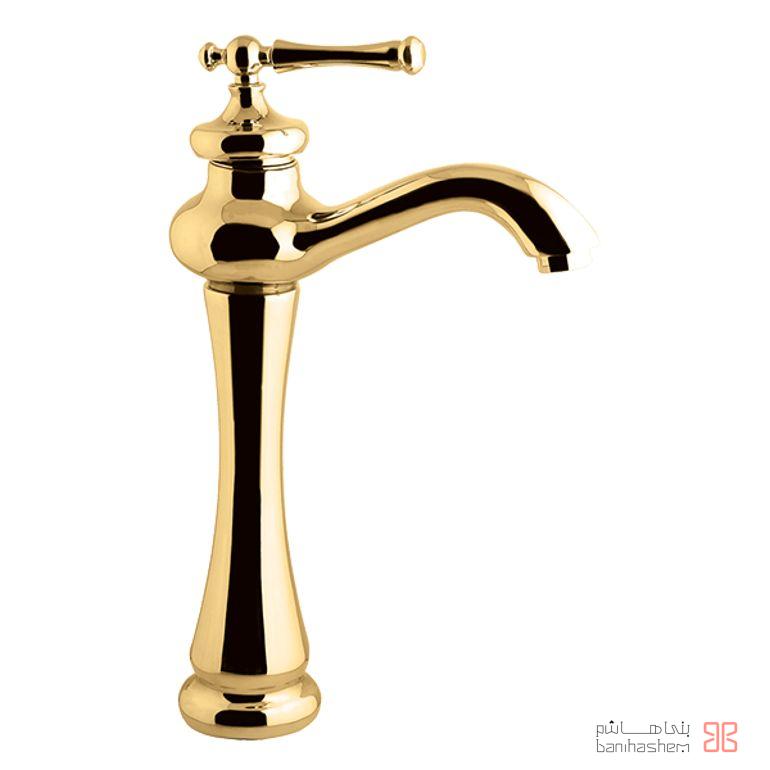 AlborzRoz_RoB_Alaedin_G شیر روشویی بلند البرز روز مدل علاءالدین طلایی - Image 1