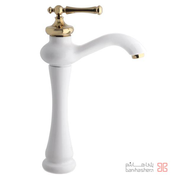 AlborzRoz_RoB_Magic_WG شیر روشویی بلند البرز روز مدل مجیک سفید طلایی - تصویر 1