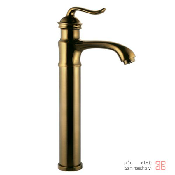 AlborzRoz_RoB_Spiral_GM شیر روشویی بلند البرز روز مدل اسپیرال طلایی مات - Image 1