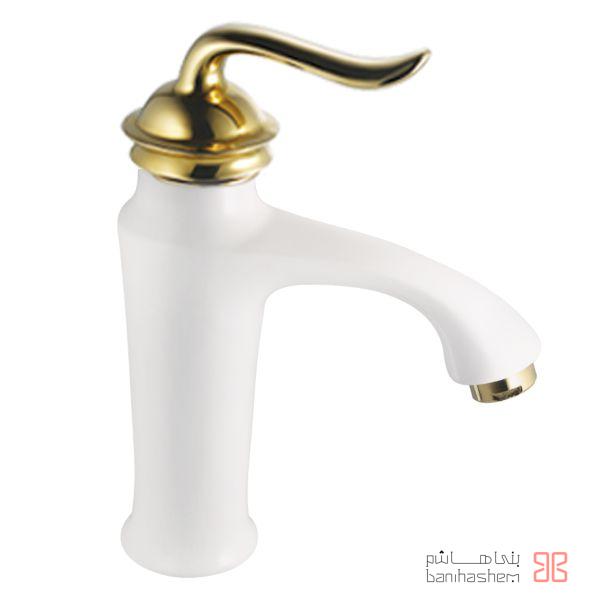 شیر روشویی البرز روز مدل نیلا سفید طلایی