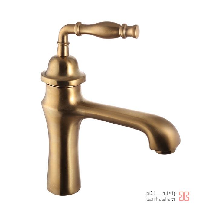 AlborzRoz_Ro_Perestij_GM شیر روشویی البرز روز مدل پرستیژ طلایی مات - Image 1