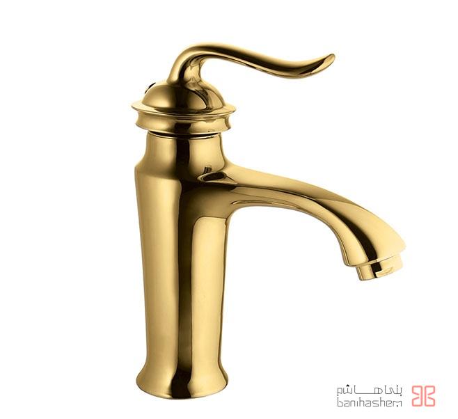 AlborzRoz_Ro_Spiral_G شیر روشویی البرز روز مدل اسپیرال طلایی - Image 1