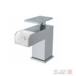شیر روشویی آبشاری کلار مدل فلت کروم مات