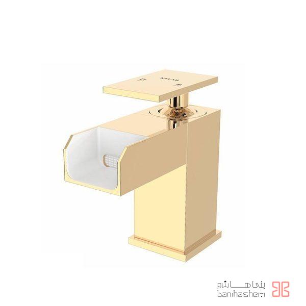 Kelar_Abshari_Flat_G شیر روشویی آبشاری کلار مدل فلت طلایی - Image 1