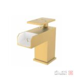 شیر روشویی آبشاری کلار مدل فلت طلایی مات