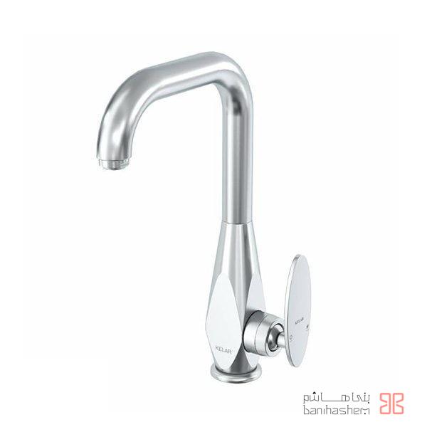 Kelar_RoAlam_Berelian_CM شیر روشویی علم دار کلار مدل برلیان کروم مات - Image 1