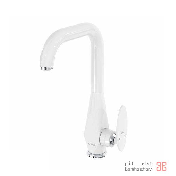 Kelar_RoAlam_Berelian_W شیر روشویی علم دار کلار مدل برلیان سفید - Image 1