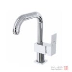 شیر روشویی علم دار کلار مدل فلت کروم