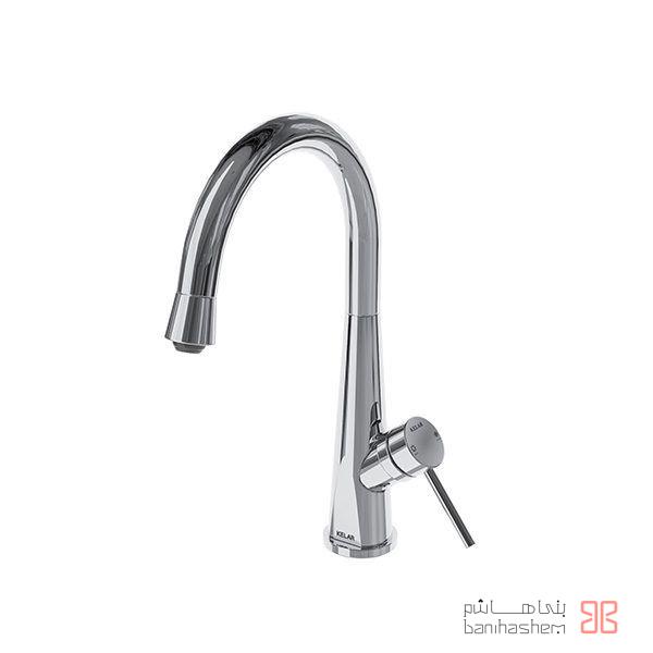 Kelar_RoAlam_Roz_C شیر روشویی علم دار کلار مدل رز کروم - Image 1