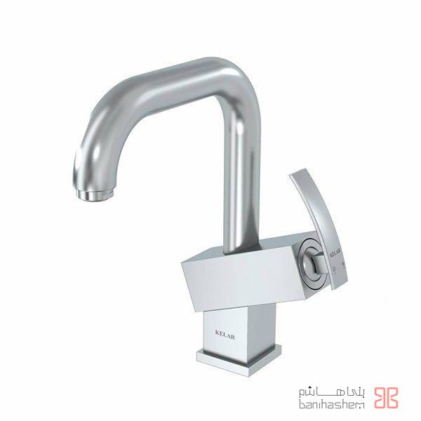 Kelar_RoAlam_SuperFlat_CM شیر روشویی علم دار کلار مدل سوپر فلت کروم مات - Image 1
