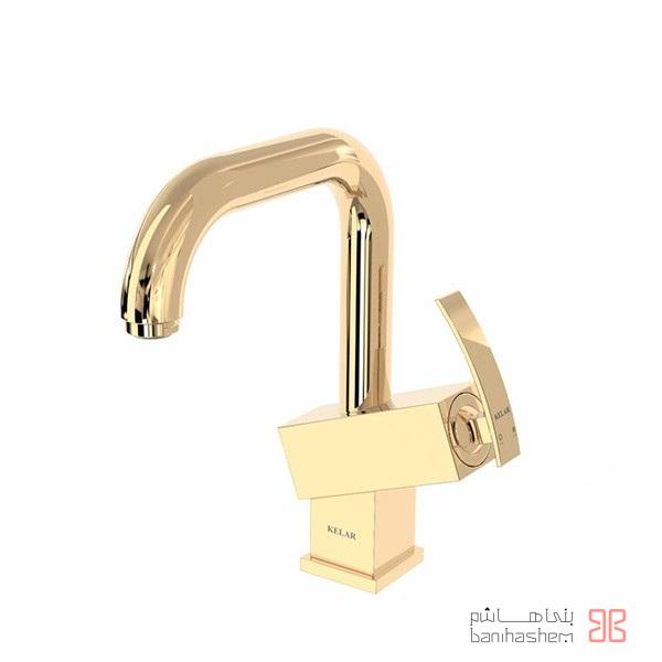Kelar_RoAlam_SuperFlat_G شیر روشویی علم دار کلار مدل سوپر فلت طلایی - Image 1