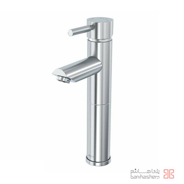 Kelar_RoB_Abshar_CM شیر روشویی پایه بلند کلار مدل آبشار کروم مات - Image 1