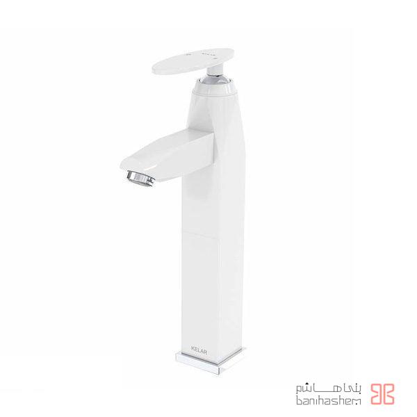 Kelar_RoB_Berelian_W شیر روشویی پایه بلند کلار مدل برلیان سفید - Image 1