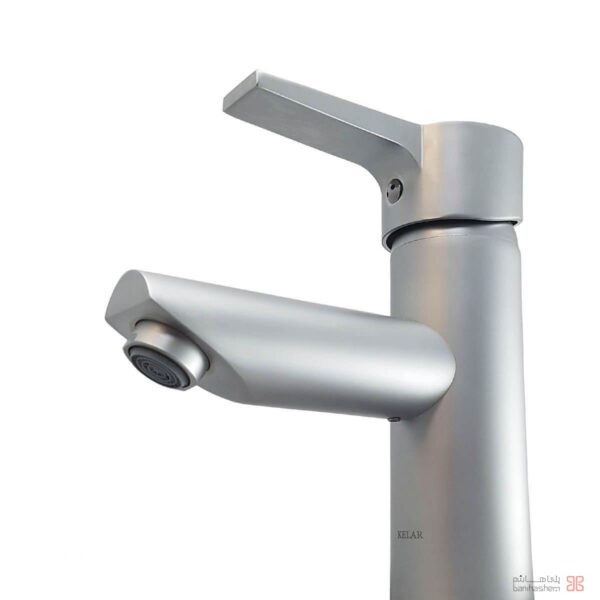 شیر روشویی پایه بلند کلار مدل نیو آریا کروم مات