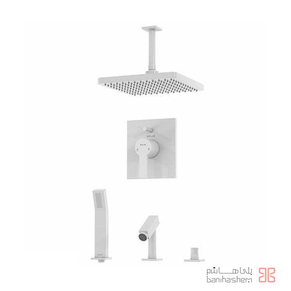Kelar_Tokar_Classic_Flat_T5_W ملزومات دوش توکار کلاسیک کلار مدل فلت تیپ 5 سفید - Image 1