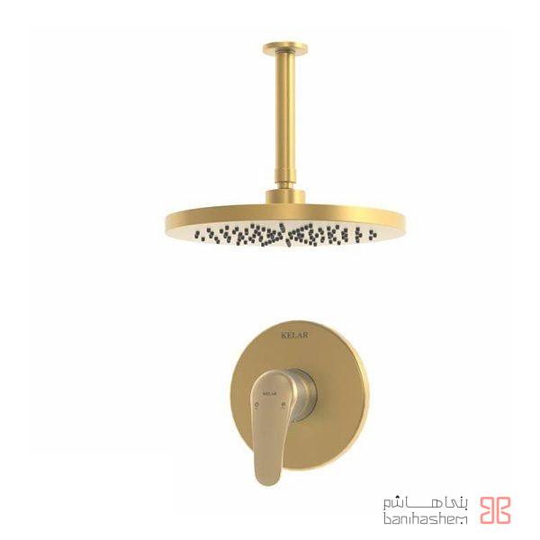 Kelar_Tokar_Classic_Floor_T1_GM ملزومات دوش توکار کلاسیک کلار مدل فلور تیپ 1 طلایی مات - Image 1