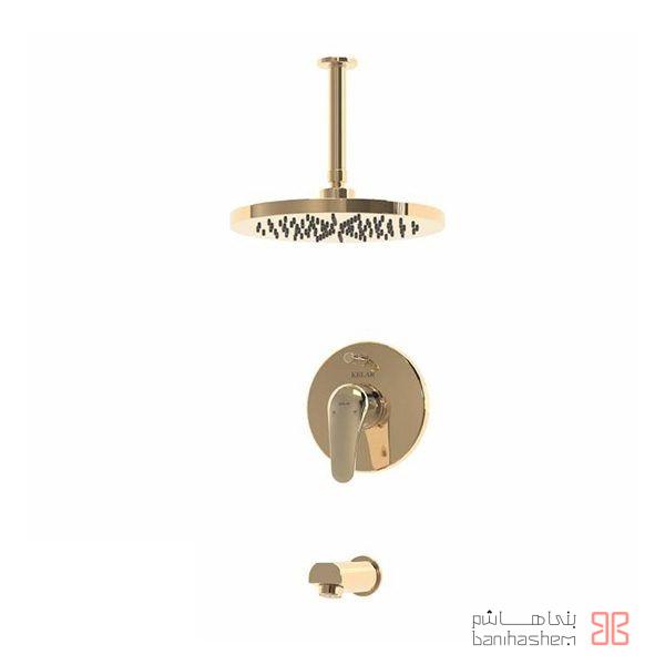 Kelar_Tokar_Classic_Floor_T2_G ملزومات دوش توکار کلاسیک کلار مدل فلور تیپ 2 طلایی - Image 1