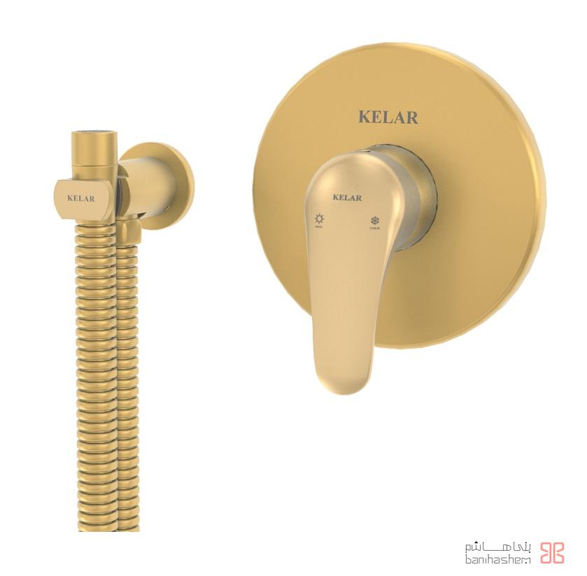 ملزومات توالت توکار کلاسیک کلار مدل فلور طلایی مات