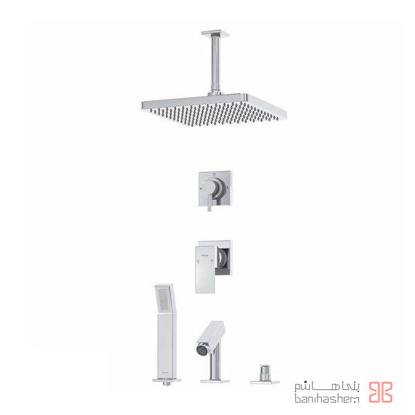 ملزومات دوش توکار لاکچری کلار مدل فلت تیپ 5 کروم