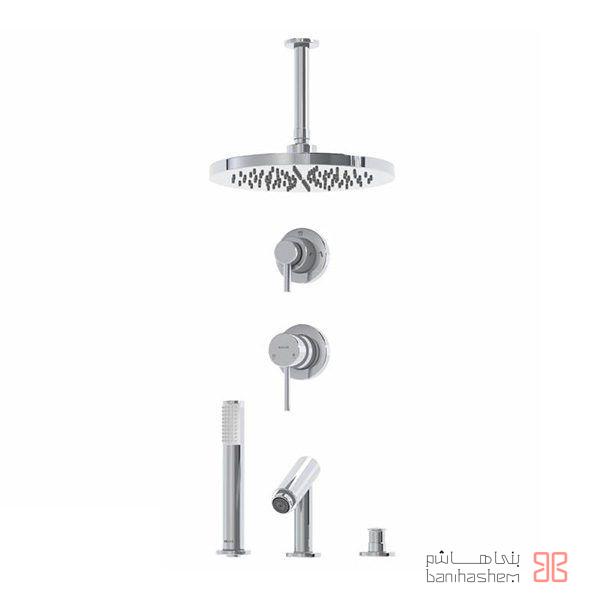 ملزومات دوش توکار لاکچری کلار مدل فلور تیپ 5 کروم