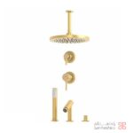 ملزومات دوش توکار لاکچری کلار مدل فلور تیپ 5 طلایی مات