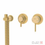 ملزومات توالت بیده دار توکار لاکچری کلار مدل فلور طلایی مات