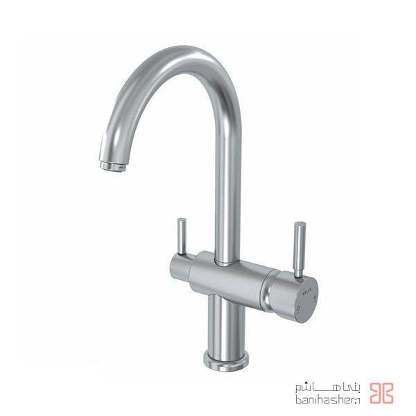 Kelar_Zarf2_Abshar_CM شیر ظرفشویی دوکاره کلار مدل آبشار کروم مات - Image 1