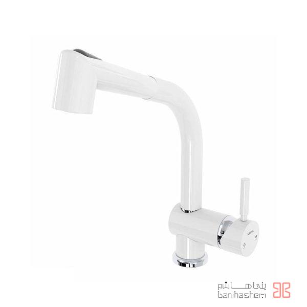 Kelar_ZarfSH_Abshar_W شیر ظرفشویی شاوری کلار مدل آبشار سفید - Image 1