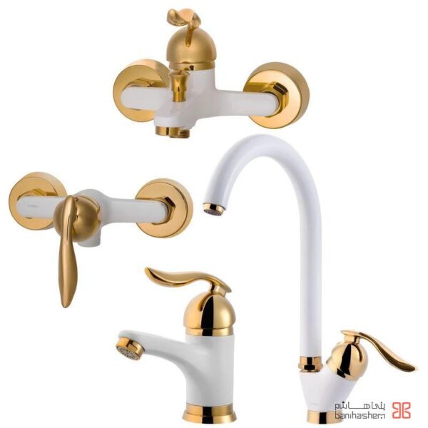 شیرآلات پادرا مدل گاما  سفید طلایی