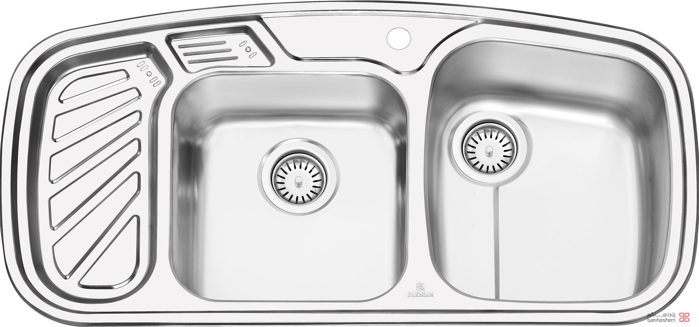 PS-1205.jpg سینک ظرفشویی توکار پرنیان استیل مدل ۱۲۰۵ - Image 1