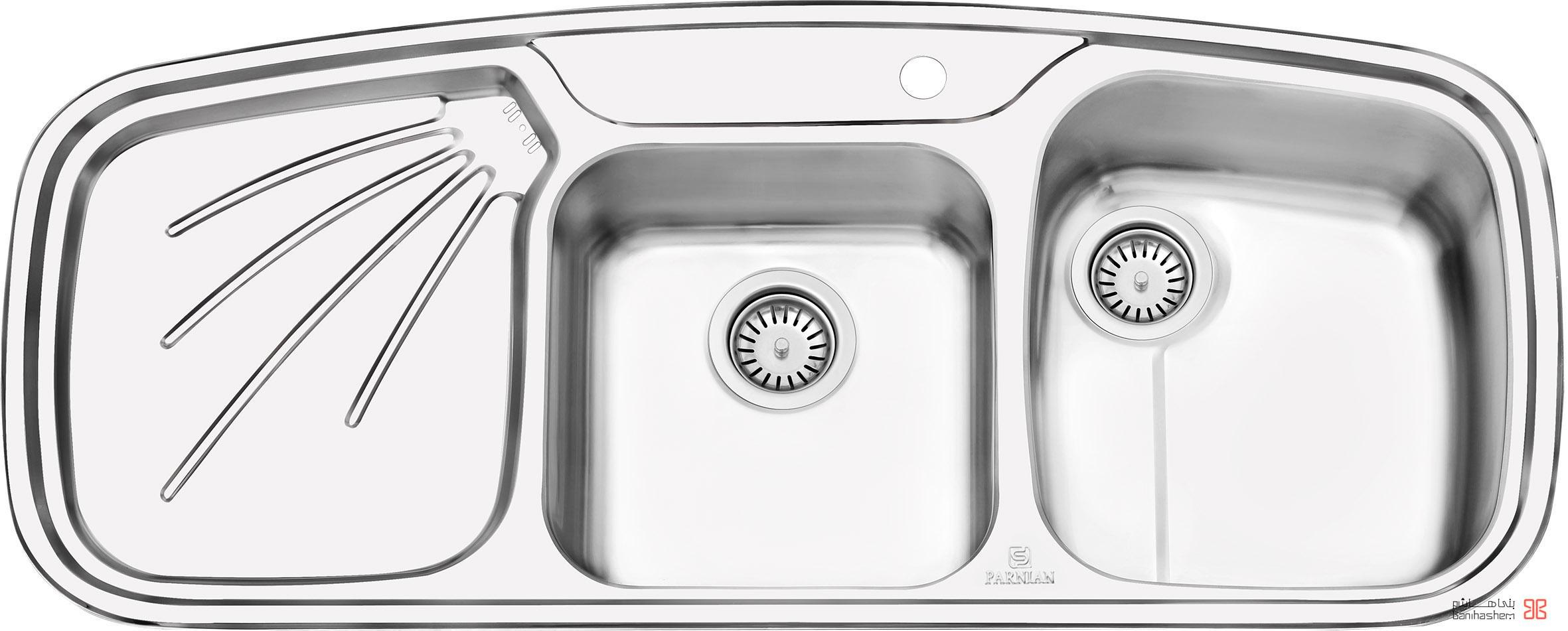 PS-1207.jpg سینک ظرفشویی توکار پرنیان استیل مدل ۱۲۰۷ - Image 1