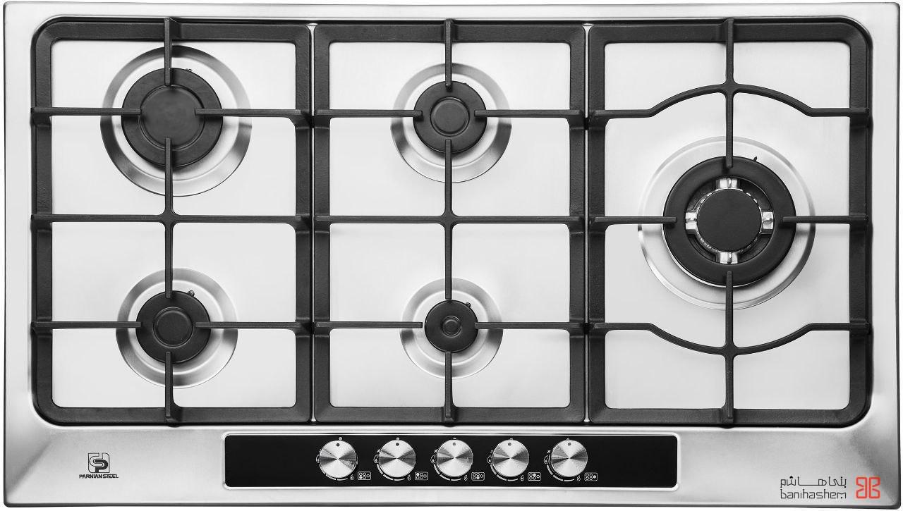 PS-5109.jpg اجاق گاز پنج شعله پرنیان استیل کد ۵۱۰۹ - Image 1