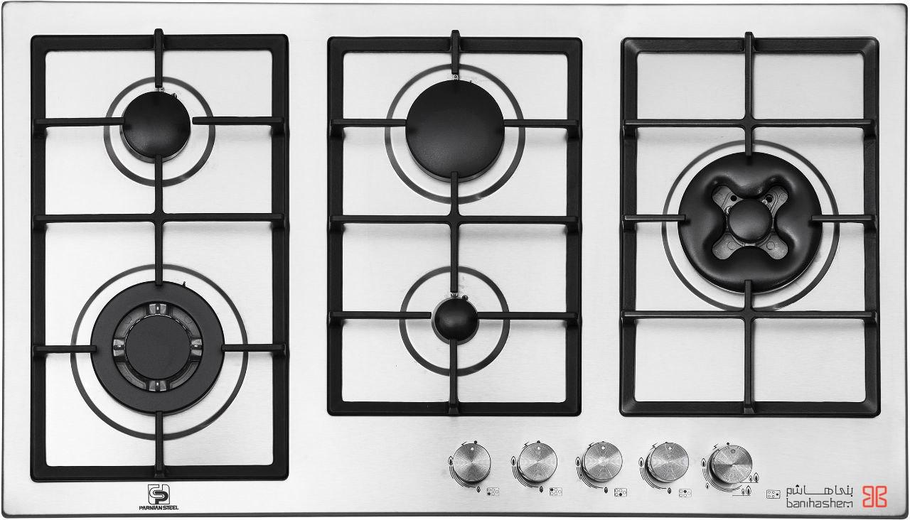 PS-5113.jpg اجاق گاز پنج شعله پرنیان استیل کد ۵۱۱۳ - Image 1