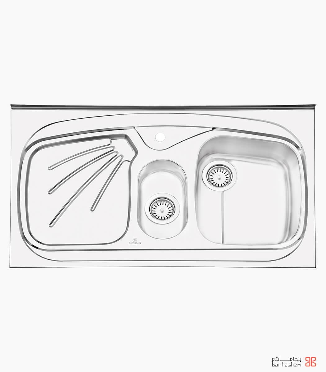 Parnian_Sink_1106.jpg سینک روکار پرنیان استیل مدل 1106 - Image 1