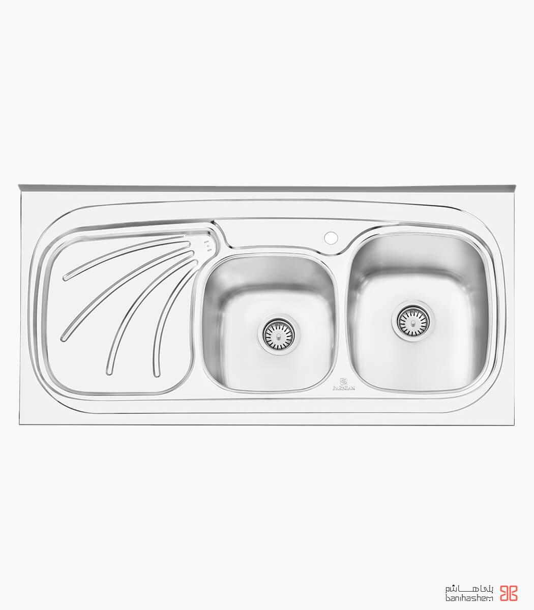 Parnian_Sink_1107.jpg سینک روکار پرنیان استیل مدل 1107 - Image 1