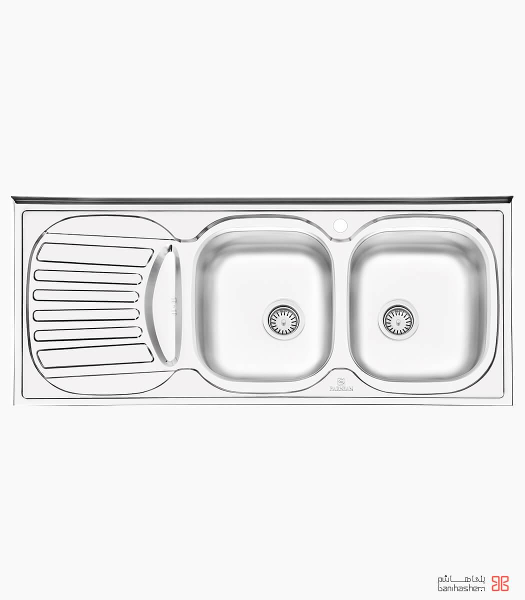 Parnian_Sink_2106.jpg سینک روکار پرنیان استیل مدل 2106 - Image 1