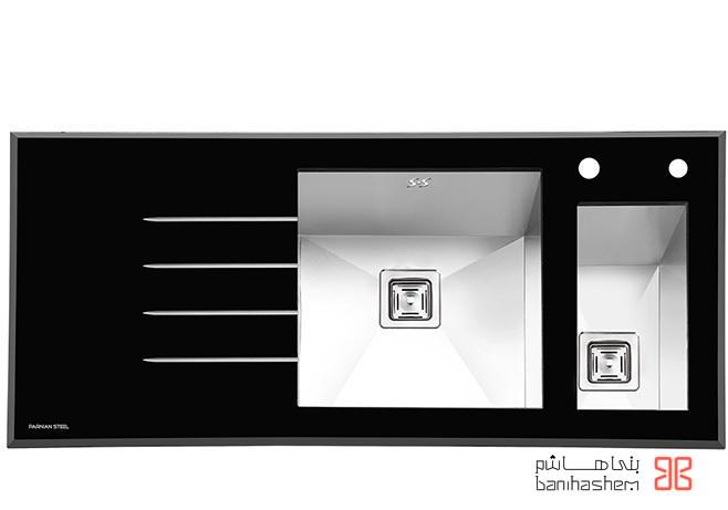 سینک شیشهای پرنیان استیل مدل 4103